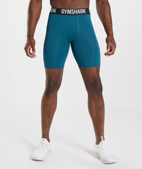 Men's Gymshark Element Baselayer Shorts Blue | CA 580A67